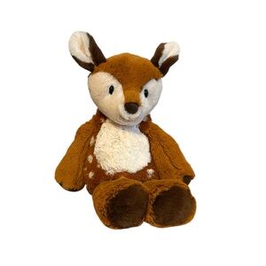 Mary Meyer Marshmallow Zoo Fawn Soft Plush Deer Embroidered Brown and Cream 13”